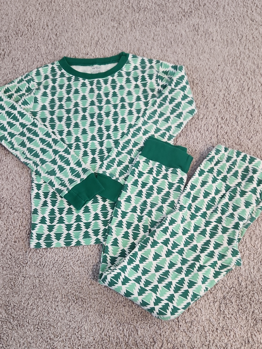 Carter's Green Patterned Tree-Print Pajama Set